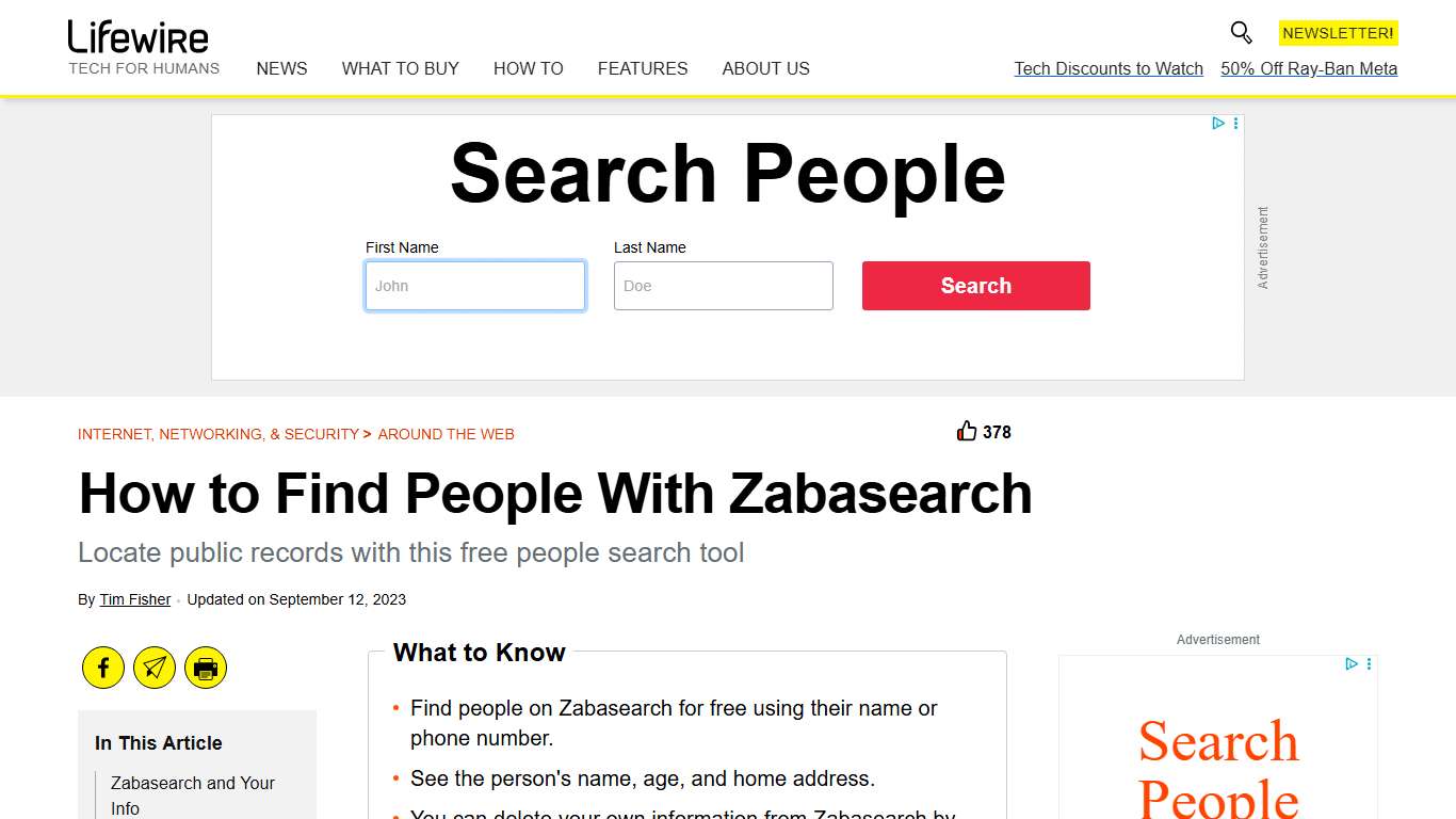 How to Find People With Zabasearch